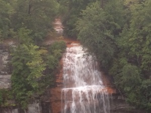 The top of the falls
